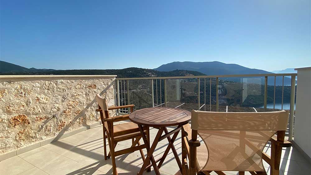 Terrace upstairs Villa Tranquility in Sivota Greece