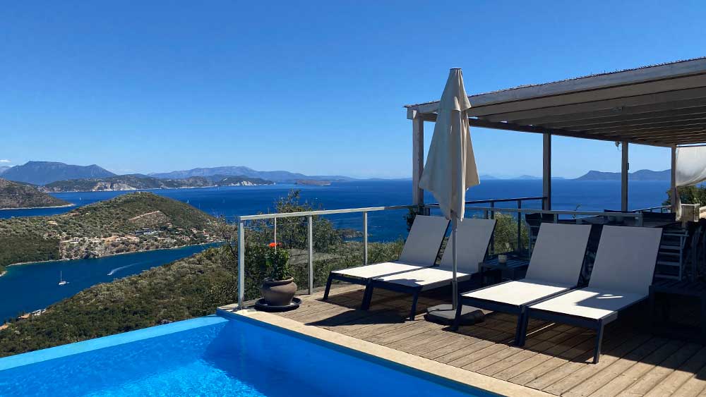 Sunbeds Villa Tranquility in Sivota Greece