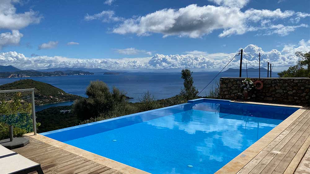 Swimming Pool Sivota Greece Villa Nirvana with Ionian Sea view